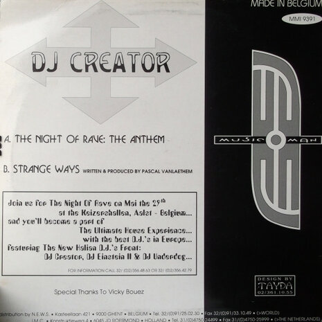 DJ Creator - The Night Of Rave: The Anthem (1993)