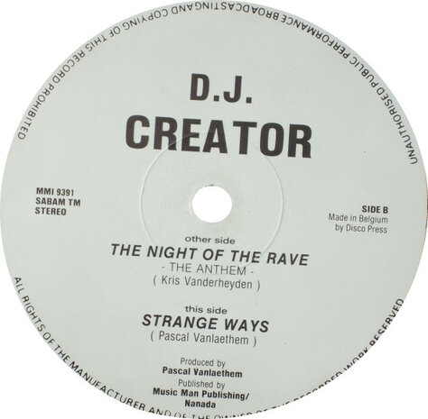 DJ Creator - The Night Of Rave: The Anthem (1993)