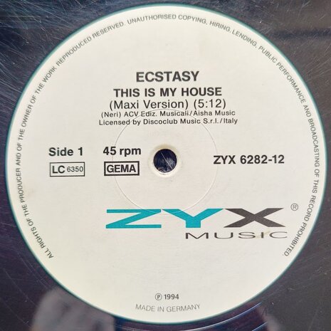 Ecstasy - This Is My House (1994)