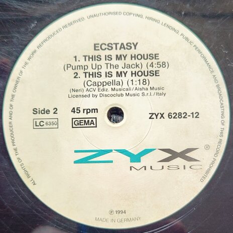 Ecstasy - This Is My House (1994)